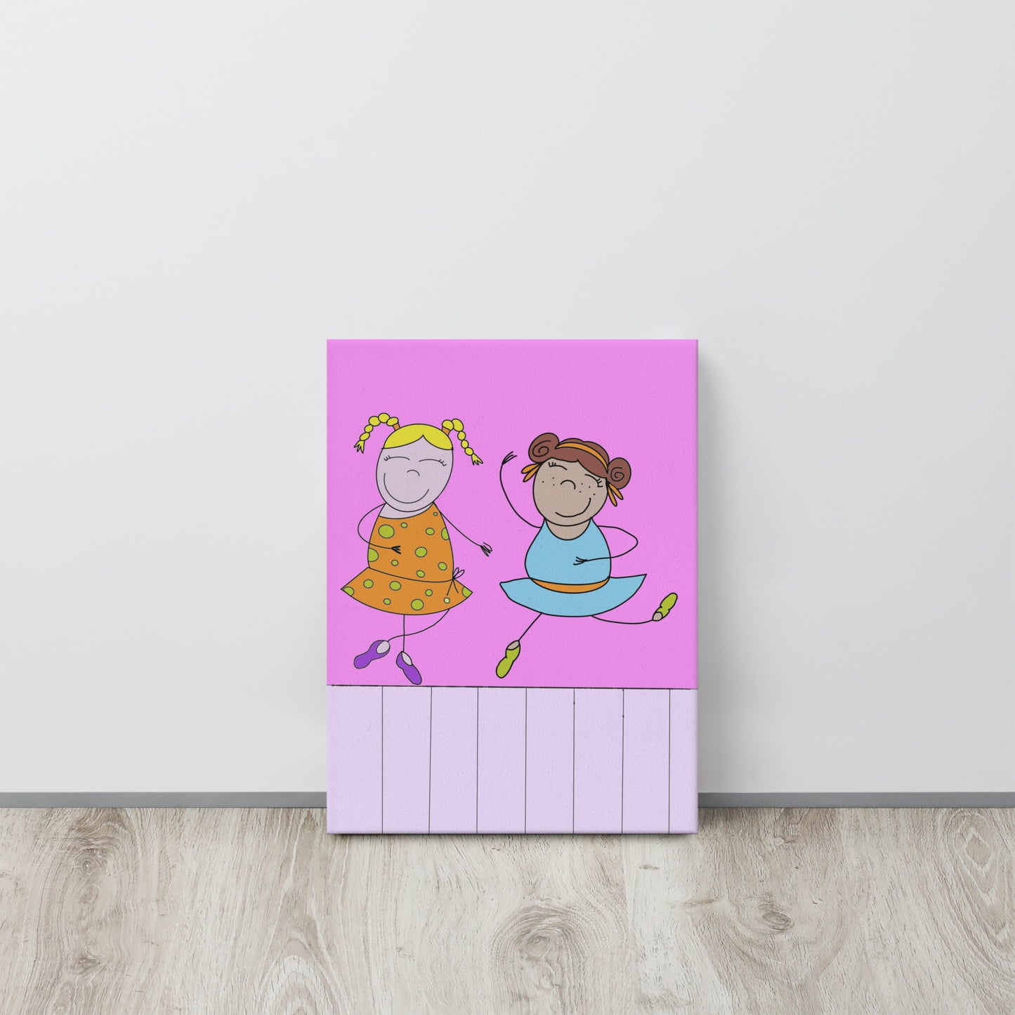 Ballerina Cicciotta - Quadro per bambini che trasmette un messaggio di accettazione e fiducia, perfetto come regalo nascita.
