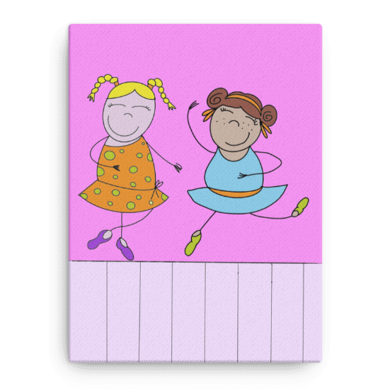 Ballerina Cicciotta - Quadro per bambini che trasmette un messaggio di accettazione e fiducia, perfetto come regalo nascita.
