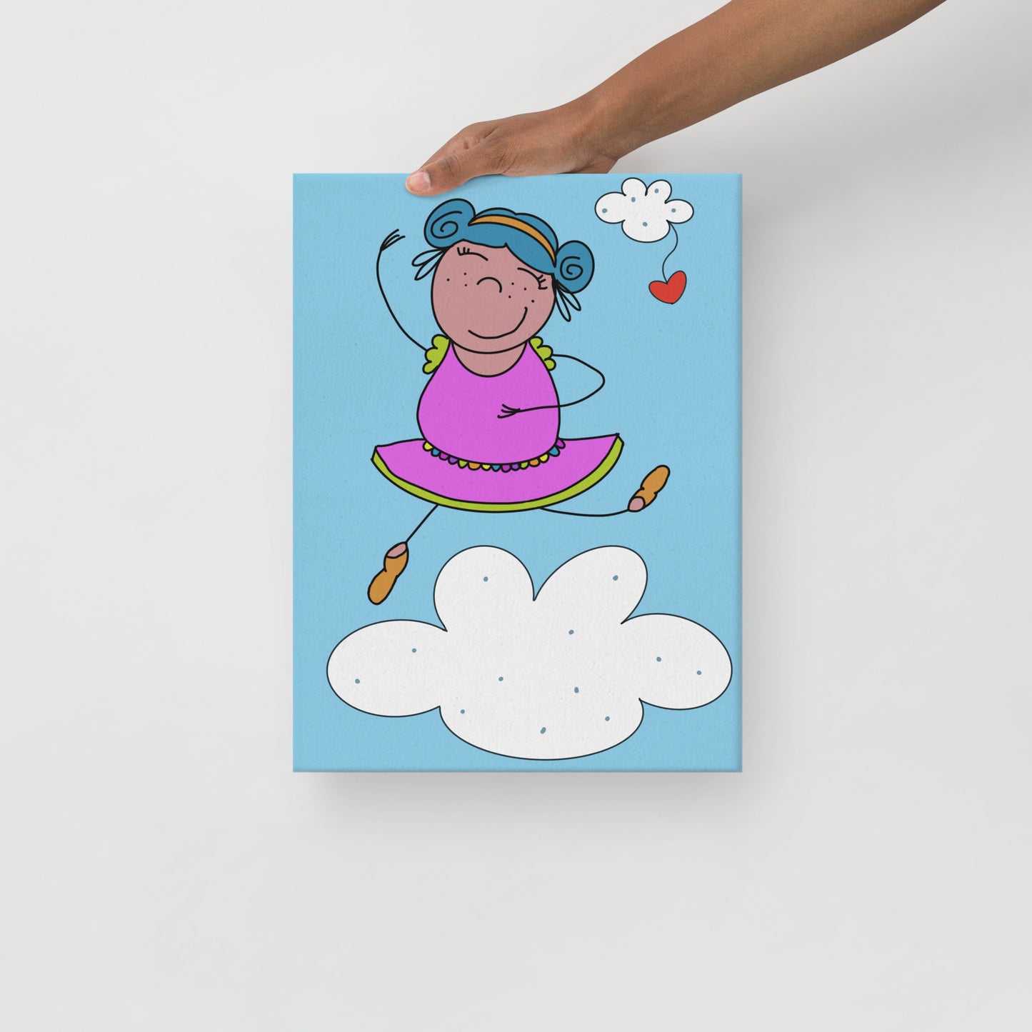Quadro per bambini che trasmette un messaggio di accettazione e fiducia, perfetto come regalo nascita.