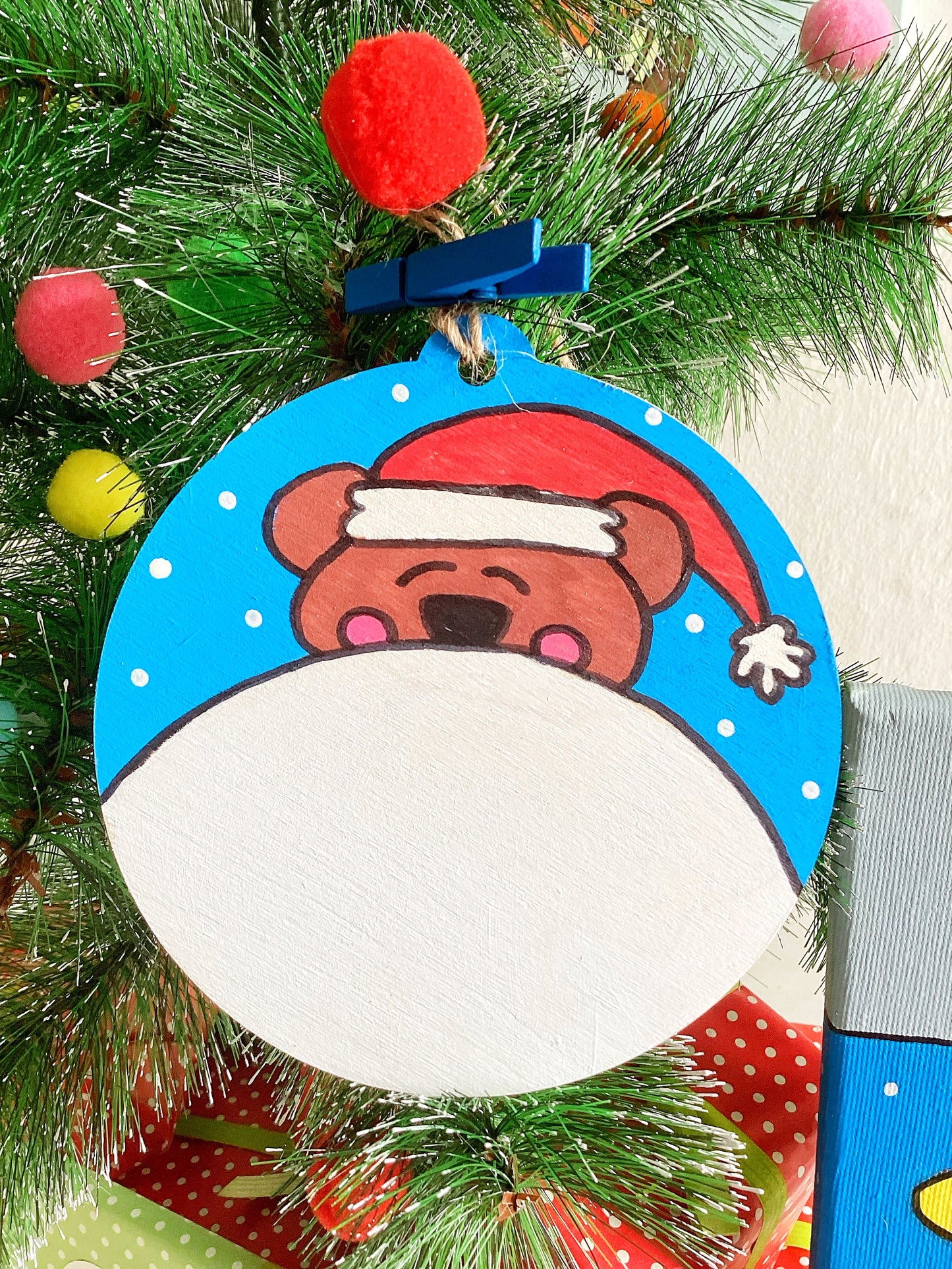 Quadro Stellina azzurro + Decorazione il mio primo Natale - Orsetto Natalizio da personalizzare