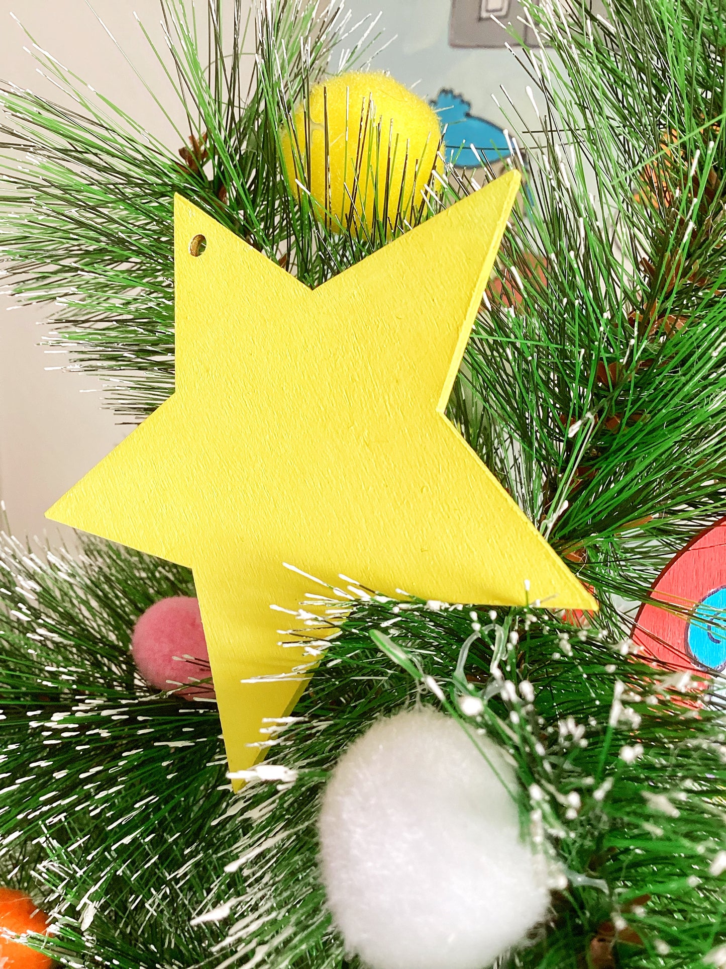 Quadro orsetto e decorazioni in legno personalizzate – Set regalo natalizio per bambini e famiglia