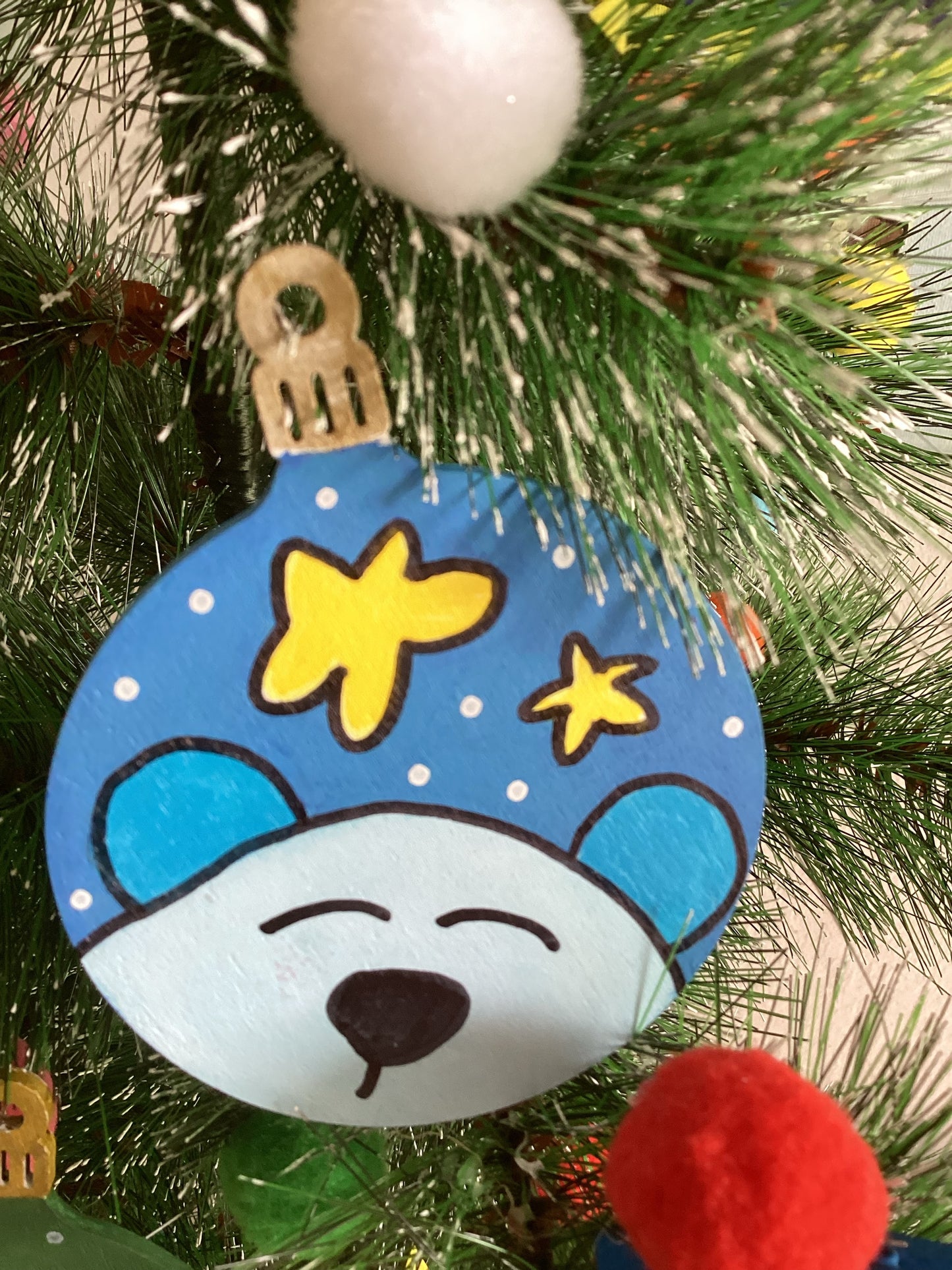 Quadro Ballerina e decorazioni in legno personalizzate – Set regalo natalizio per bambini e famiglia