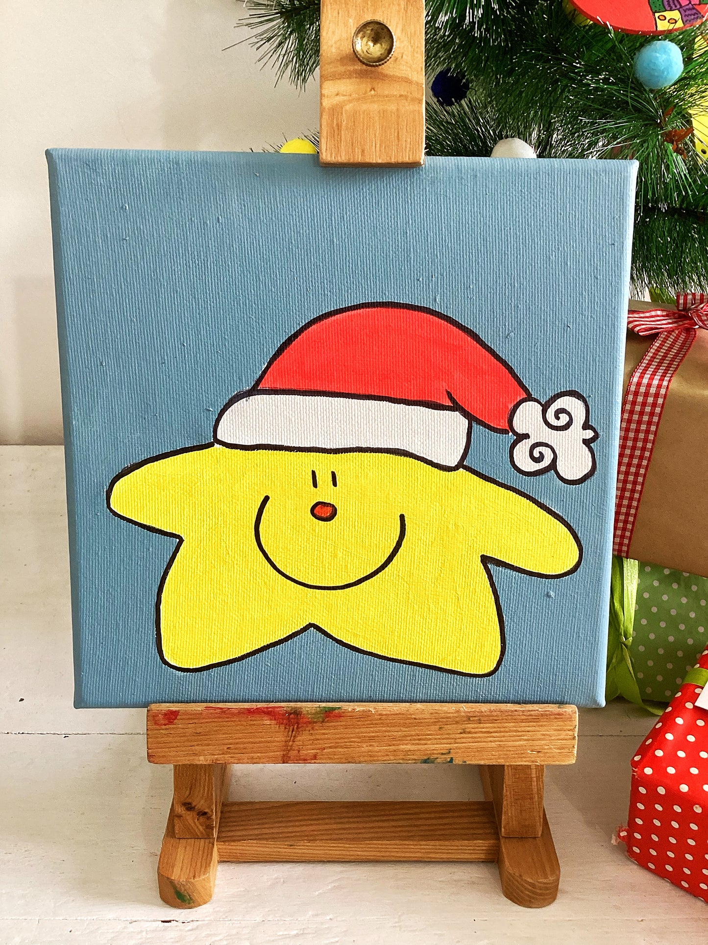 Quadro Stellina e decorazioni in legno personalizzate – Set regalo natalizio per bambini e famiglia