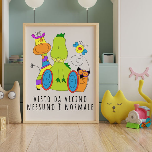 Poster  Dino a rotelle