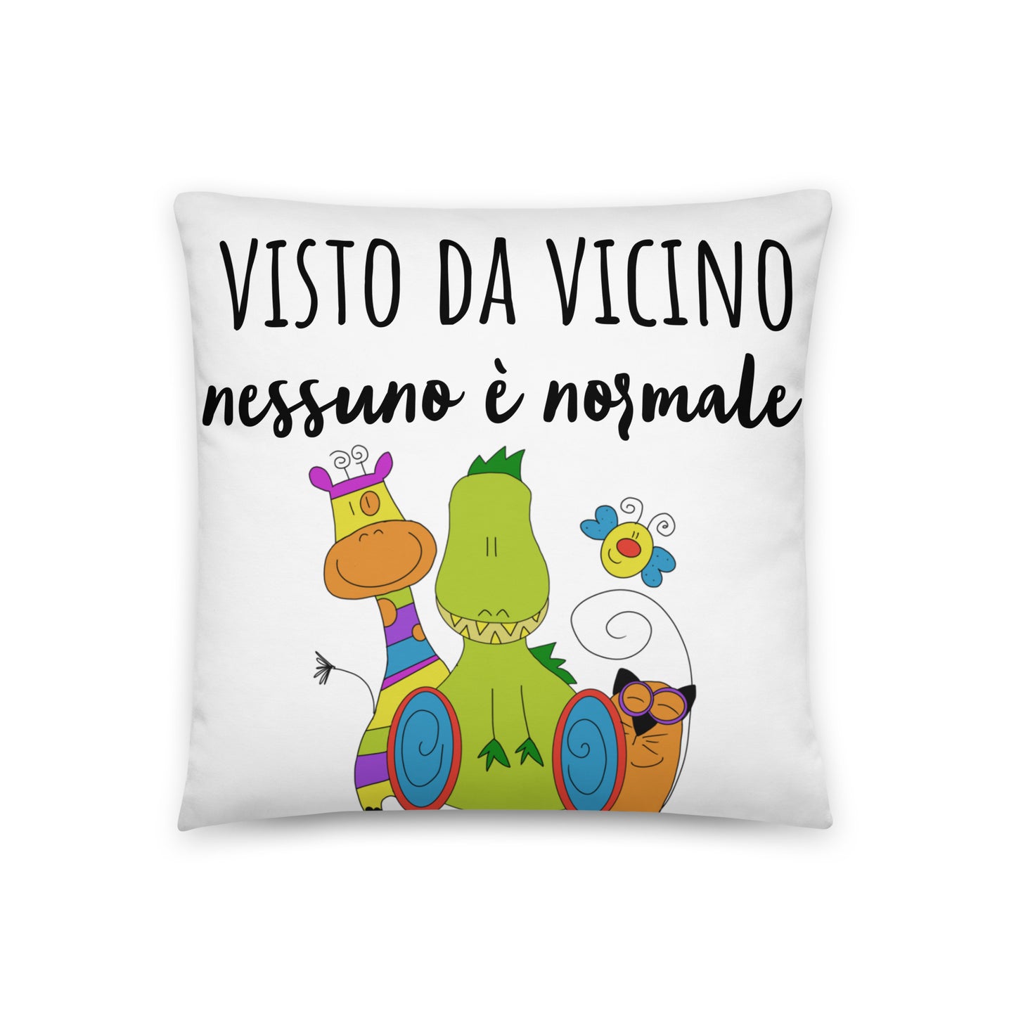 Cuscino Dino Visto da vicino nessuno è normale