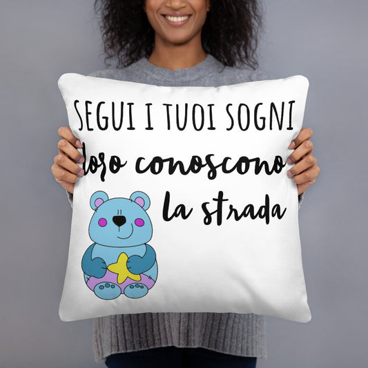 Cuscino Pisolo Segui i tuoi sogni