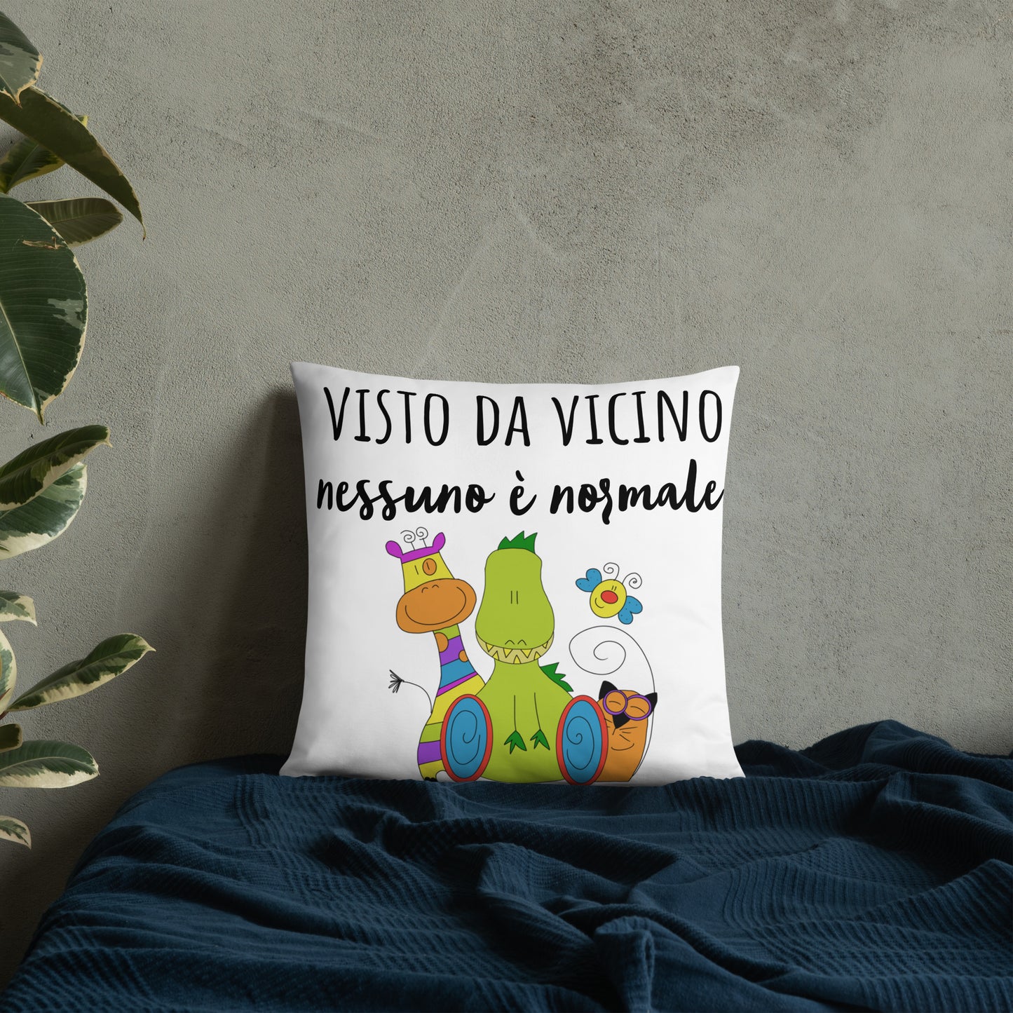 Cuscino Dino Visto da vicino nessuno è normale