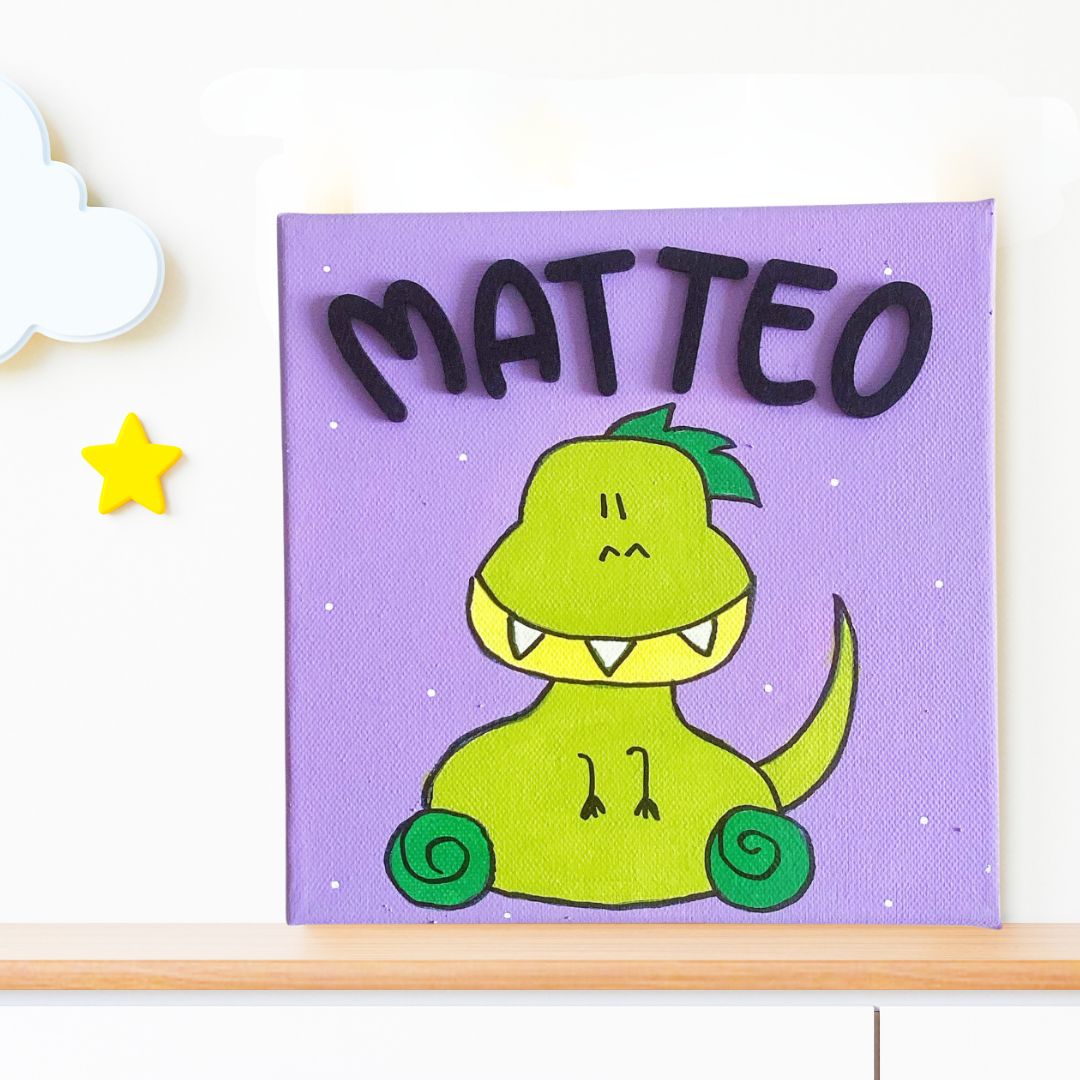 Quadro per la cameretta personalizzato con il nome